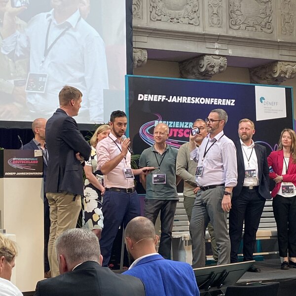 This picture shows NABERS Director Carlos Flores speak at the DENEFF annual conference